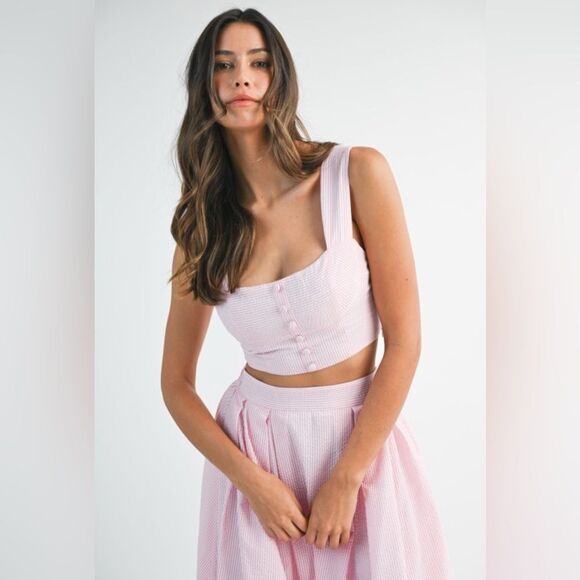 Elegant Pink Maxi Skirt Set - Picture 10 of 15